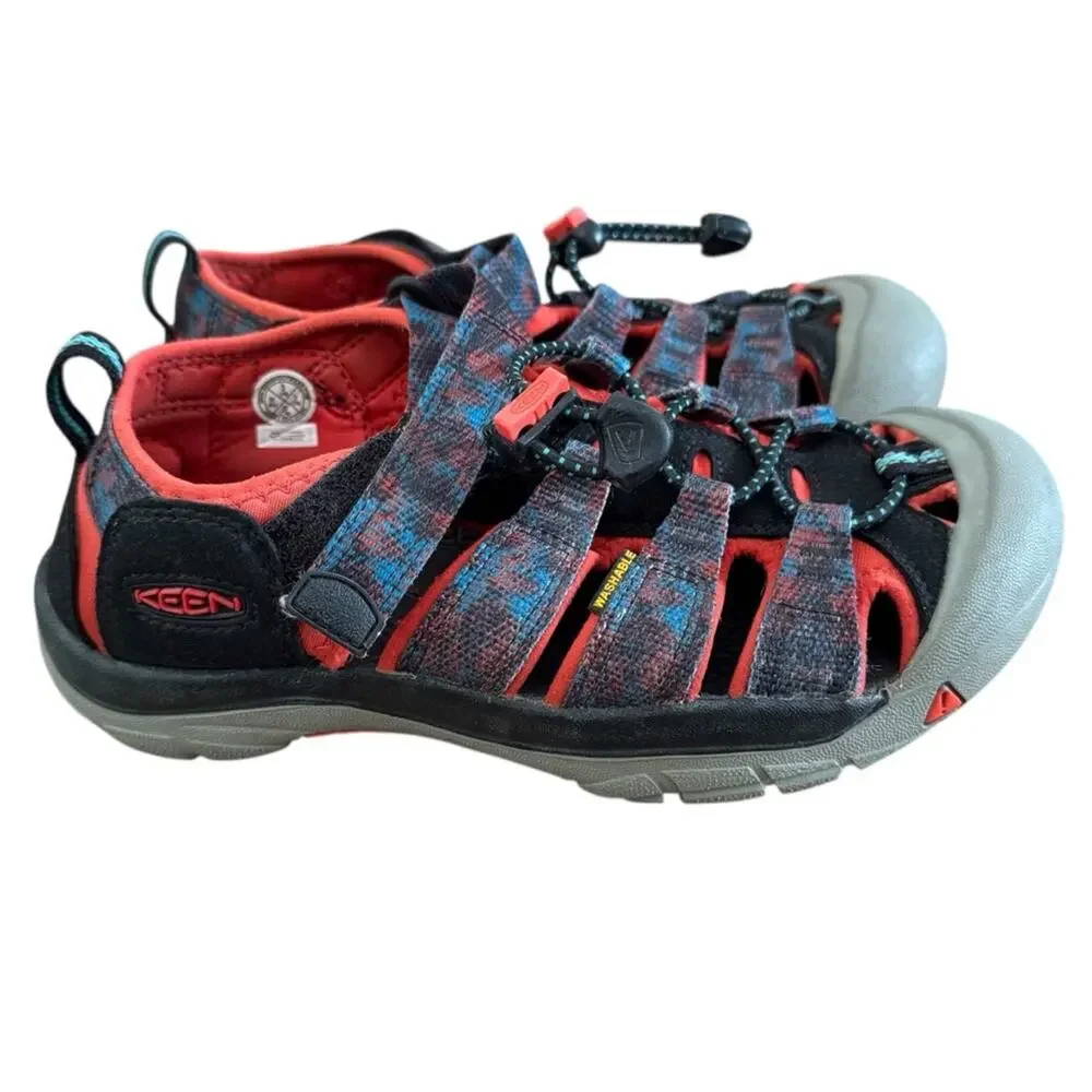 Keen Newport H2 Kids’ Sandals Size 3 Black Red Durable Summer Hiking Water